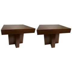 1960s Pair of Milo Baughman Cruciform Stands