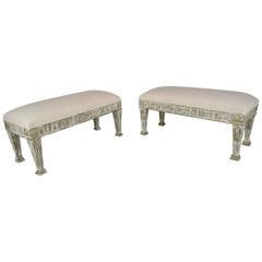 Antique Pair of French Empire Style Benches 5