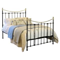 Antique Brass and Iron Bed Finished in Black MK93