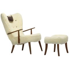 Pragh Lounge Chair and Ottoman by Acton Schubell and Ib Madsen 11