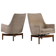 Pair of Jens Risom Lounge Chairs