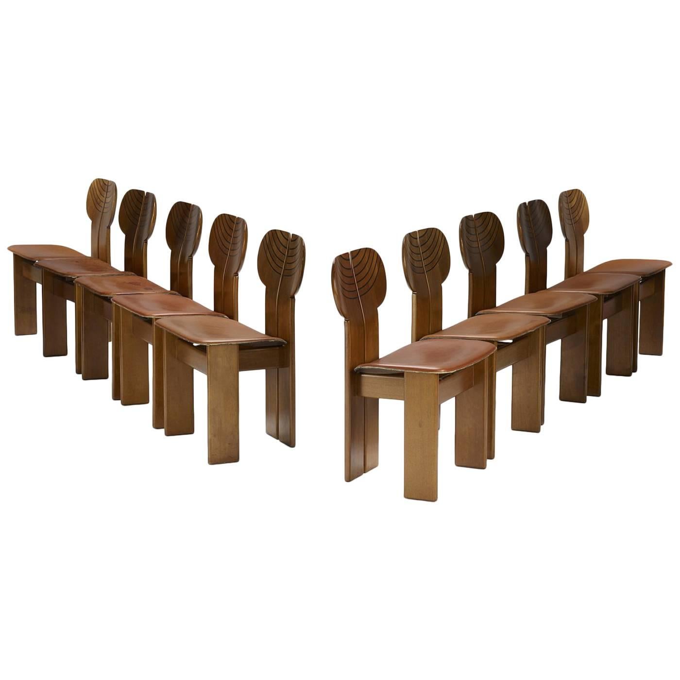 Set of Ten Africa Chairs from the Artona Series by Afra & Tobia Scarpa