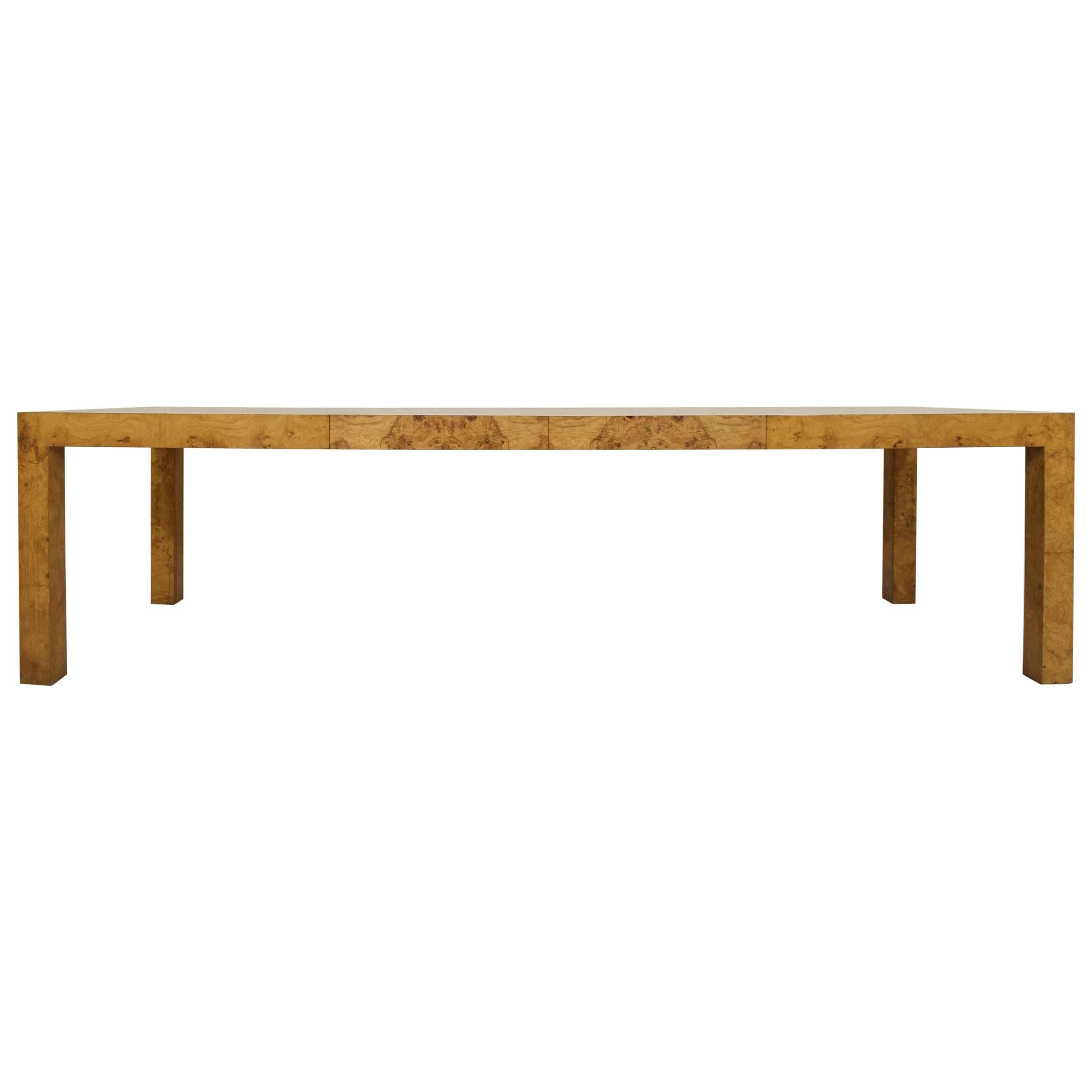 Milo Baughman for Thayer Coggin Burlwood Parsons Style Dining Table