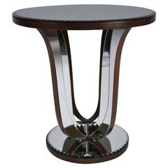 French Art Deco Mahogany Side Table