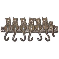 19th Century Patina Iron Cats Rack