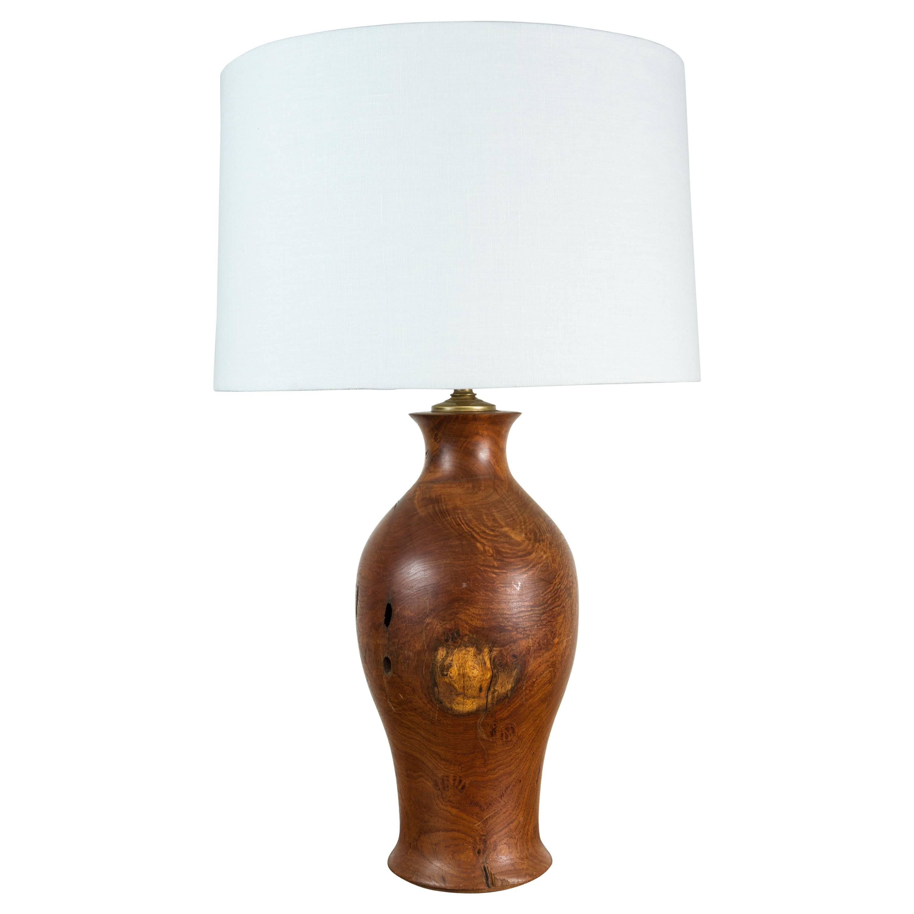Vintage Burl Wood Lamp