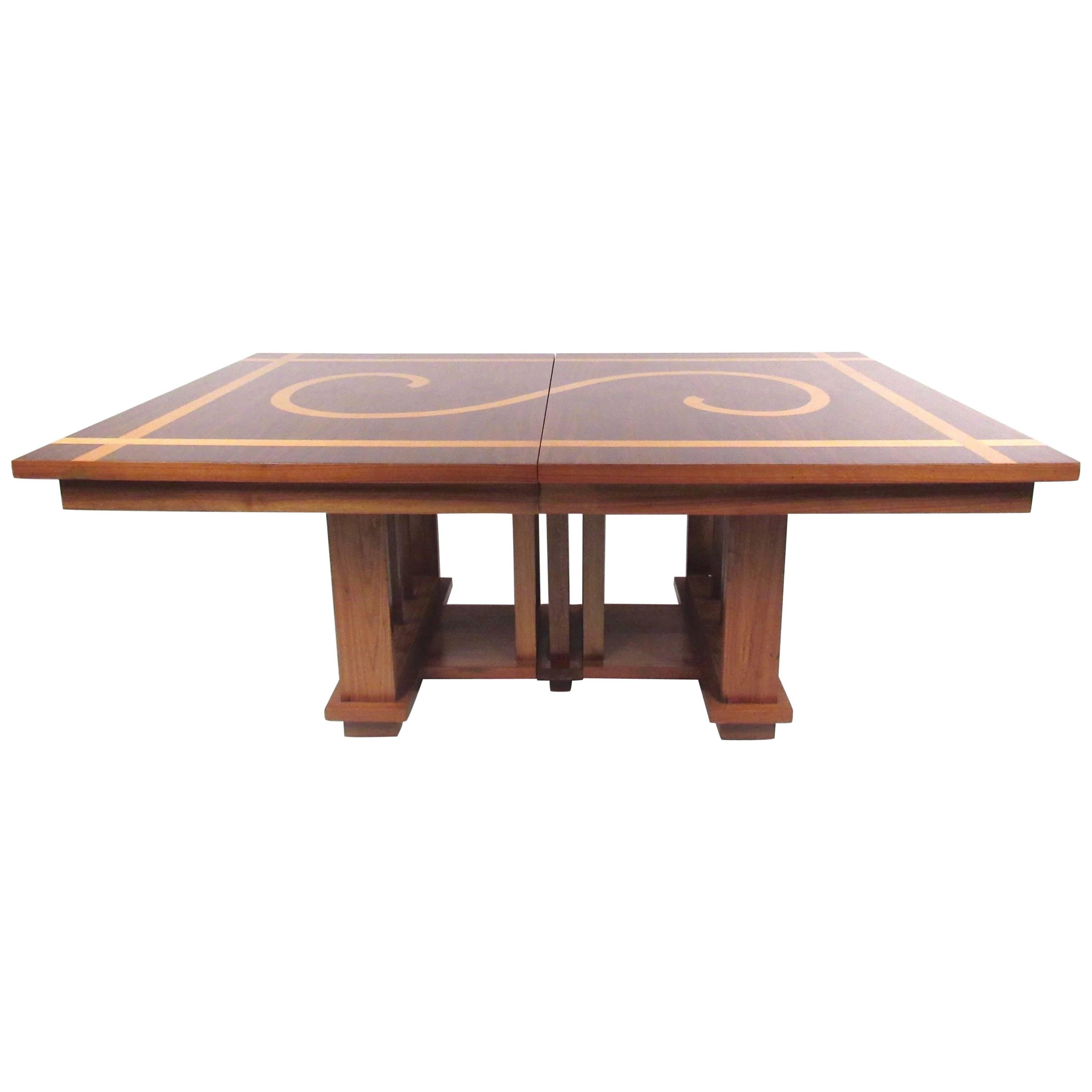 Impressive Dining Table in the Style of Frank Lloyd Wright