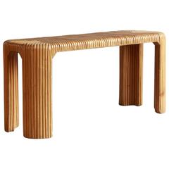 Four Legged Bamboo Console Table