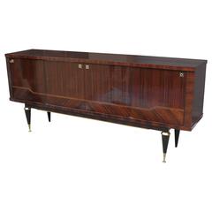 Stunning Art Deco Exotic Macassar Ebony Sideboard/Buffet Dark Grain, circa 1940 12
