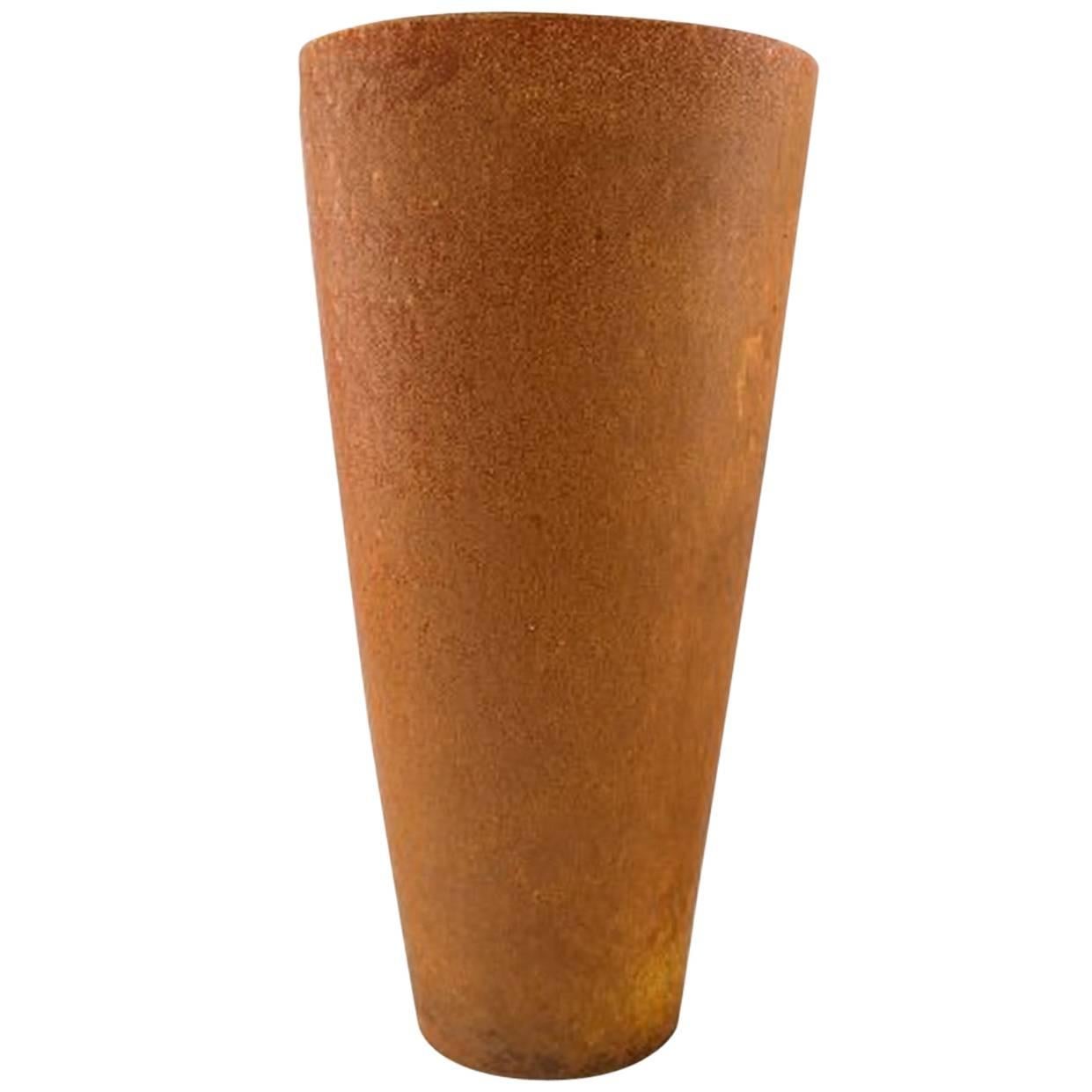 Large Rörstrand Stoneware Vase by Gunnar Nylund For Sale