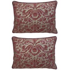 Pair of Italian Fortuny Textile Pillows