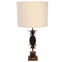 Pineapple Bronze Table Lamp by Maison Charles, circa 1960, France
