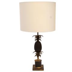 Pineapple Bronze Table Lamp by Maison Charles, circa 1960, France 11