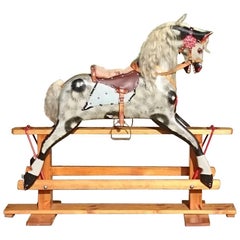 Handmade Hand-Painted Large Rocking Horse By Collinson of Liverpool