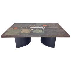 wonderful slate stone coffee tablepaul kingma at 1stdibs wonderful slate stone coffee tablepaul kingma at 1stdibs