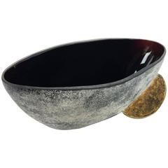 Vintage Unique Piece by Seguso Fratelli, Frosted Bowl