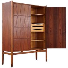 Yngve Ekström Highbard "Congo Cabinet" 1950 F. Westerbergs Møbler Teak & Oak