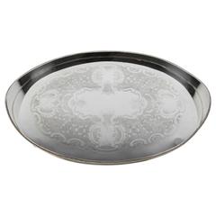 Vintage English Sheffield Silver Plated Oval Serving/Barware Tray