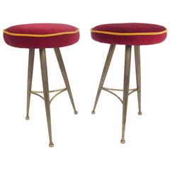 Pair of Mid-Century Italian Stools 7