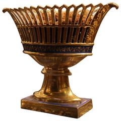 Old Paris Porcelain Basket, Mid-19th Century, France