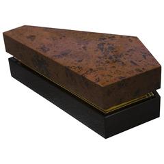 Black and Red Obsidian Decorative Box by Gloria Cortina