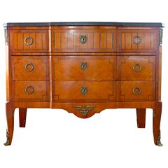 French Transitional Style Marble-Topped Commode