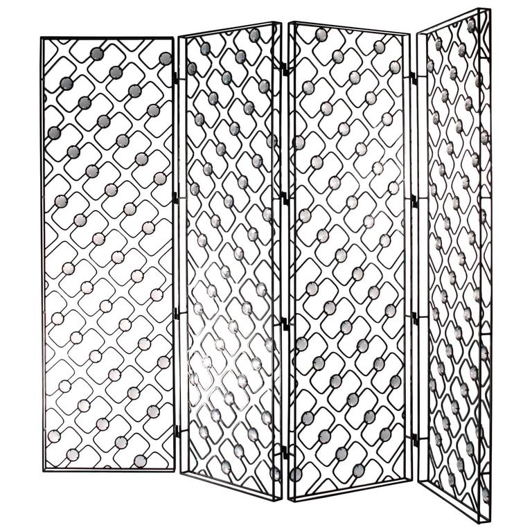Christophe Côme iron and glass screen, 2003, offered by Cristina Grajales Gallery
