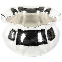Vintage European Hammered Silver Plate Wine / Champagne Cooler 12
