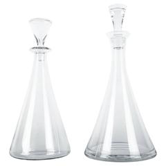 Mid-Century Pair of Baccarat Crystal Decanter