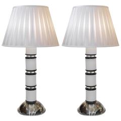 Italian 1970s Glass Table Lamps