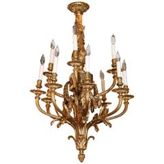 Fine Louis XVI Style Gilt Bronze Twelve-Light Chandelier, Late 19th Century 5