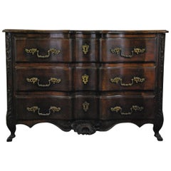 Antique 18th Century French Regency-Style Carved Walnut Commode