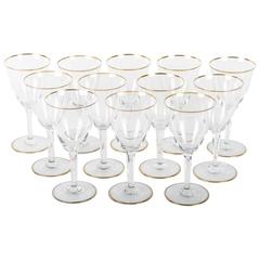 Vintage Baccarat Crystal Set of 12 Wine or Water Glasses