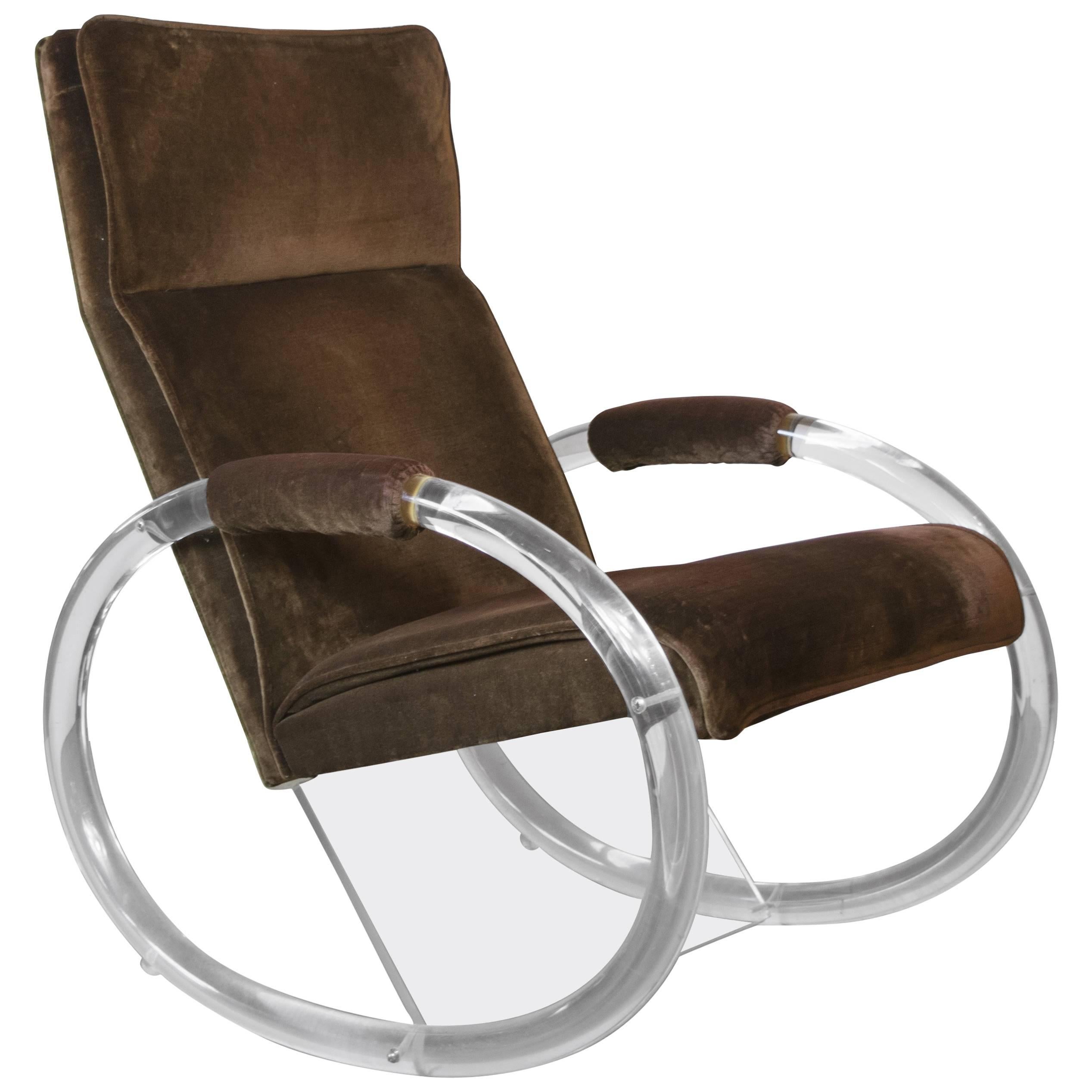 Lucite Rocking Chair by Charles Hollis Jones