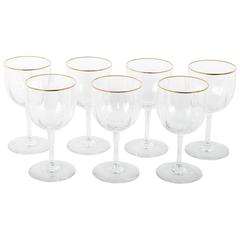 Antique Baccarat Set of Seven Wine / Water Glasses