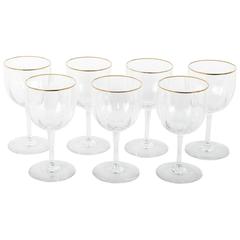 Vintage Baccarat Set of Seven Wine / Water Glasses