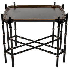 Vintage Wood Serving Tray with Stand