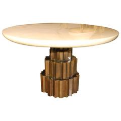 Parchment and Copper Round Table