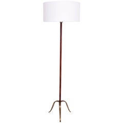 Mid-Century Period Rosewood & Brass Floor Lamp