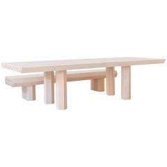 Fort Standard Wood "Assemblage" Dining Table and Bench 8