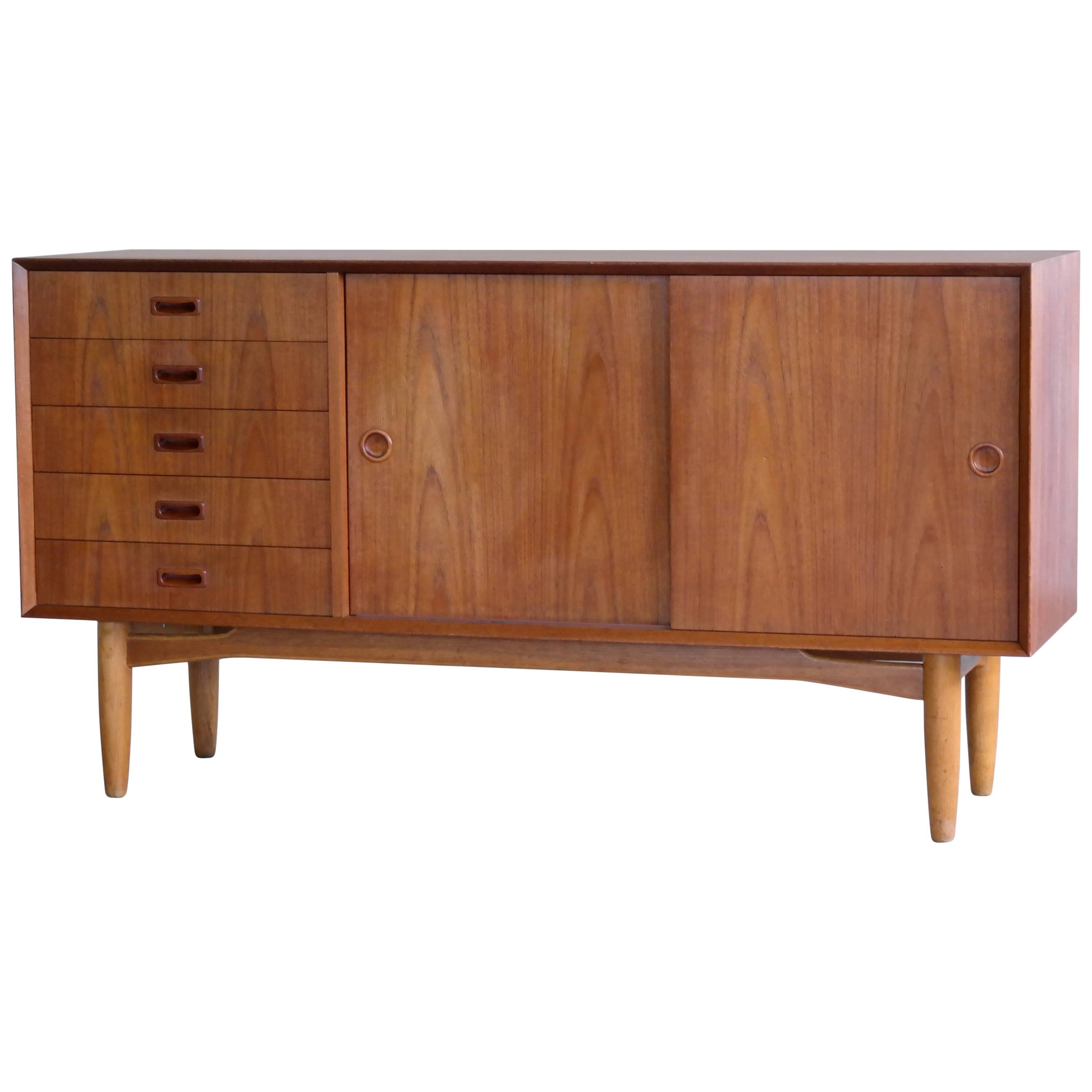 Omann Jun Mid Century Low Sideboard or Credenza in Teak 