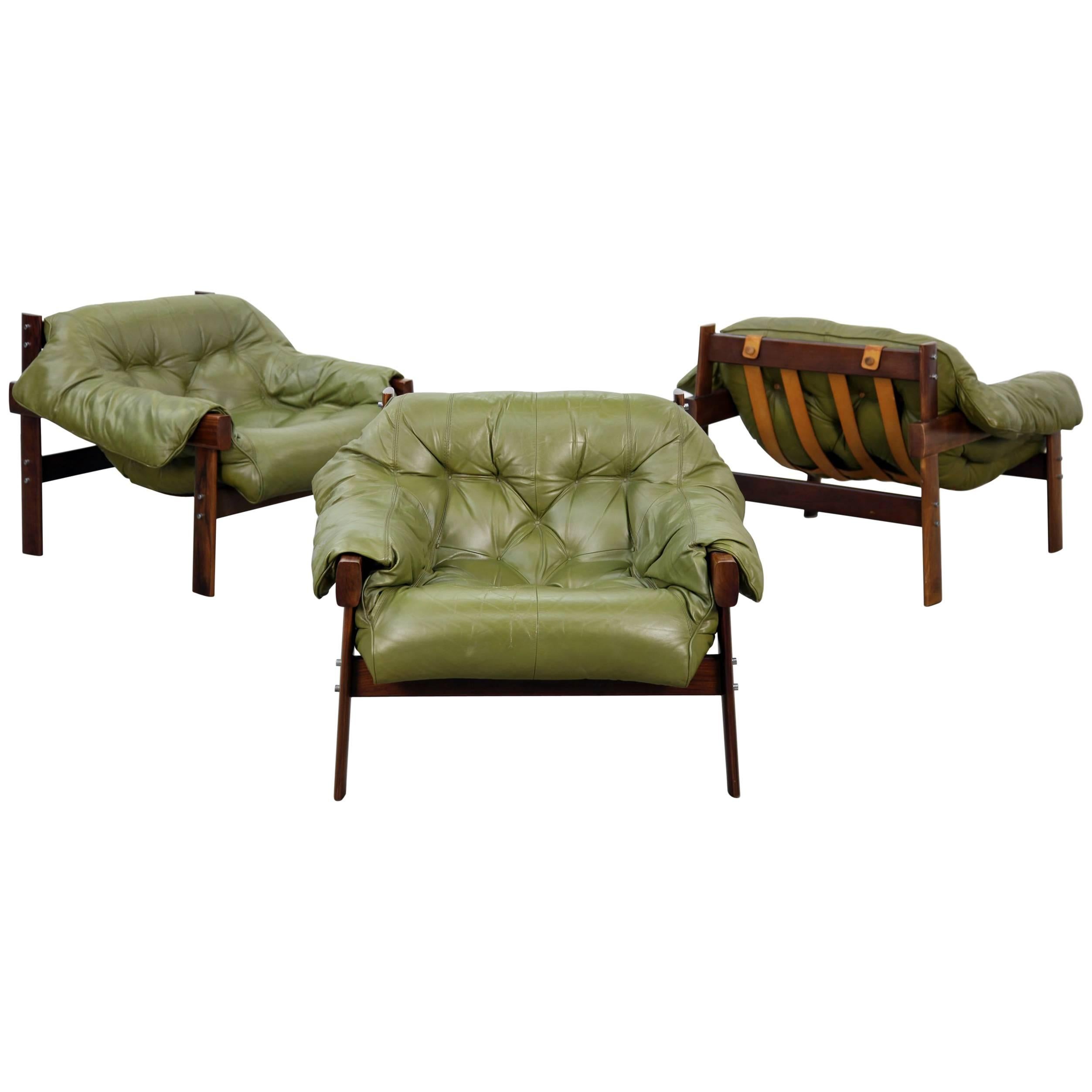 Percival Lafer Mid-Century Rosewood Lounge Chairs 1960s