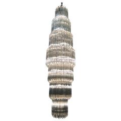 Monumental and Extaordinary Seven-Tier Murano Glass Venini Chandelier Monumental and Extaordinary Seven-Tier Murano Glass Venini Chandelier