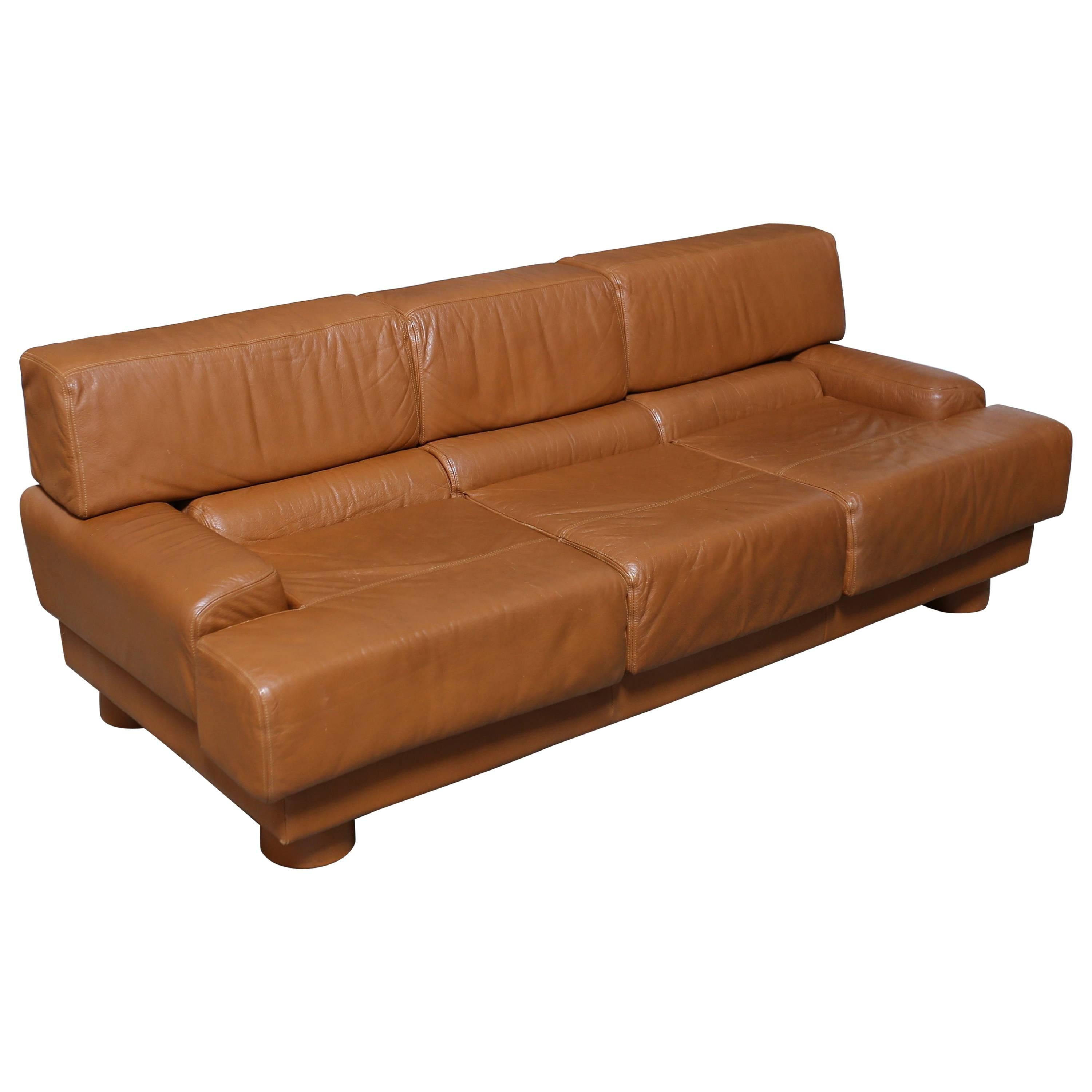 Leather Sofa by Percival Lafer