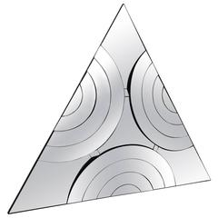 Terrific Triangular or Pyramid Shaped Venetian Wall Mirror