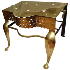 Brass Small Bench Heart Shaped Carving