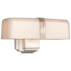 2 available 1930s Two-Bulb White Porcelain Bathroom Fixture
