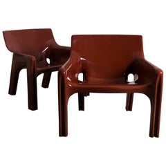 Pair of Vintage Vicario Chair by Vico Magistretti, Italy, 1972