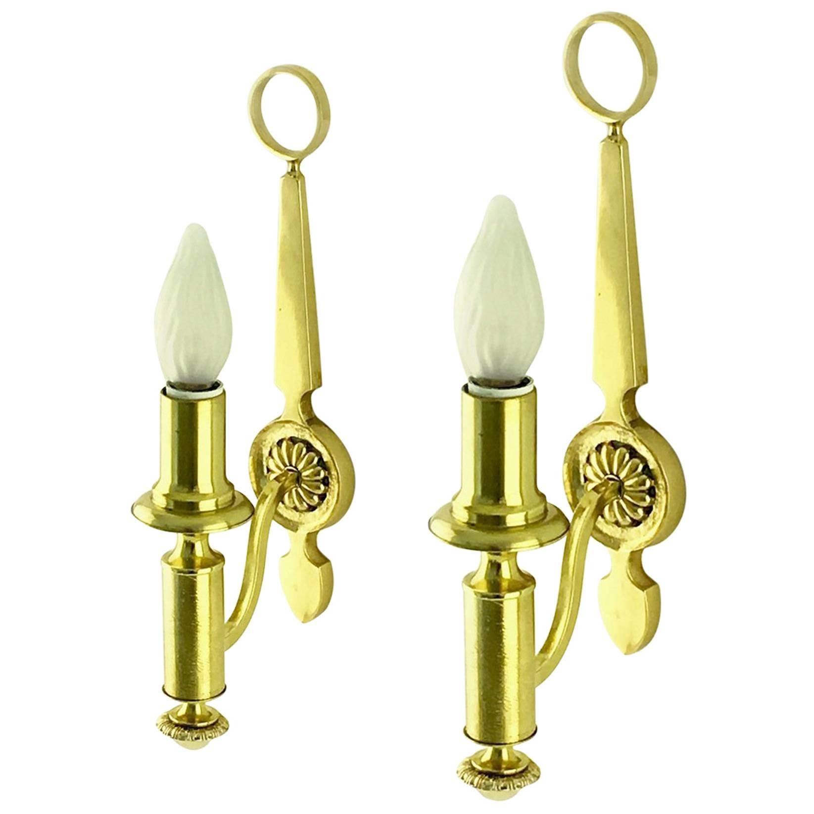Pair of 1940-1950 Neoclassical Sconces For Sale