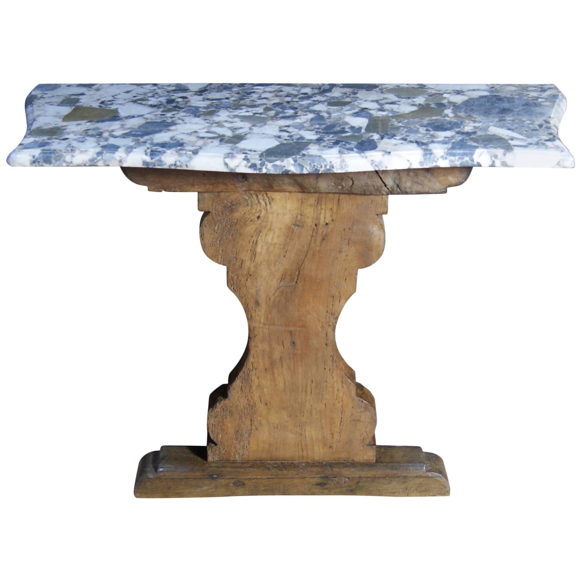 Marble-Topped Console Table